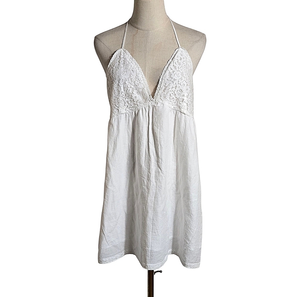 Cotton On White Halter Mini Dress NWT